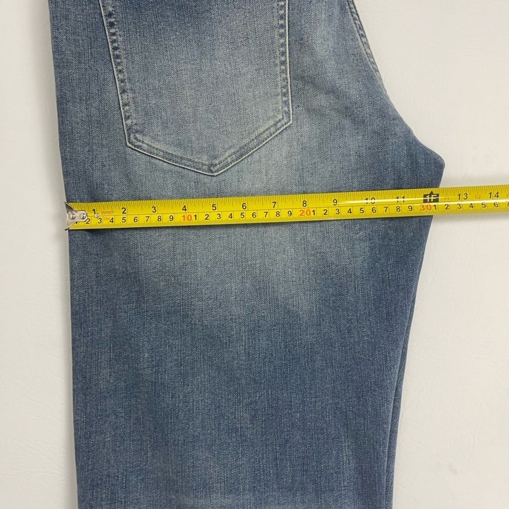 Express Hyper Stretch Distressed Slim Straight Jeans Mens 36x34 Blue - Picture 7 of 13